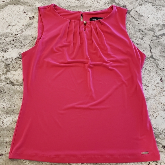 Ivanka Trump Keyhole Tank Top Pink - Picture 4 of 6